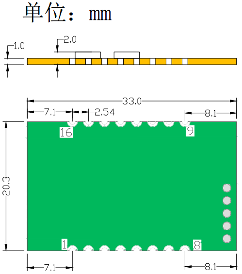 USR-TCP232-S2尺寸圖 USR-TCP232-S2尺寸圖